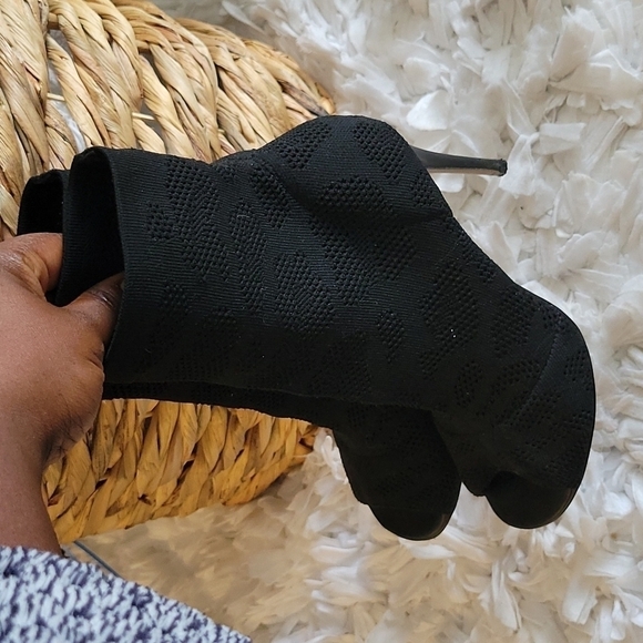 Charles by charles david peep toe socks heeled boots - Picture 2 of 11